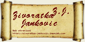 Živoratka Janković vizit kartica